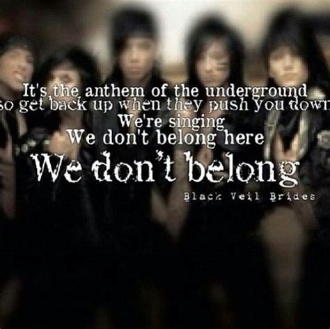 black veil brides we don't belong lyrics|black veil brides lyrics.